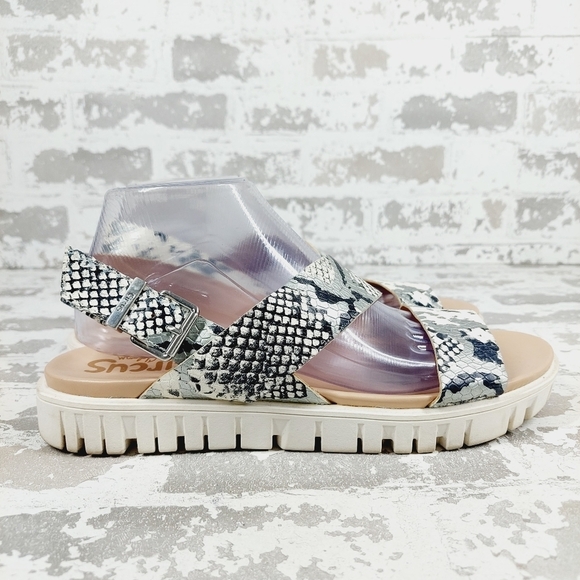 Circus by Sam Edelman Multi Nadine Snakeskin Print Strappy Open Toe Sandals M383 - Picture 5 of 11